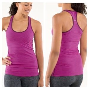 Lululemon raspberry stripe cool racerback tank Size 2